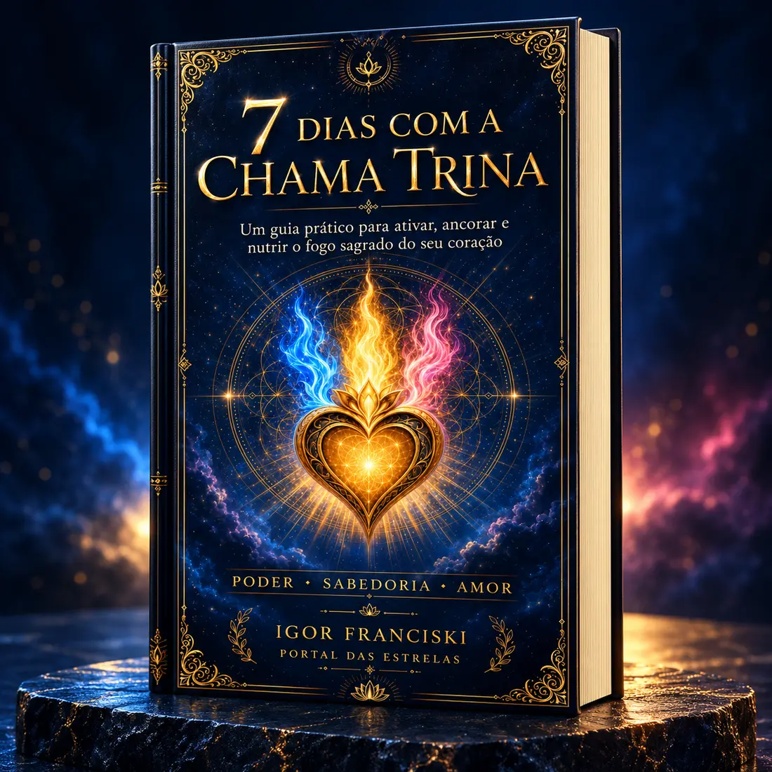 Mockup da edição premium 7 Dias com a Chama Trina