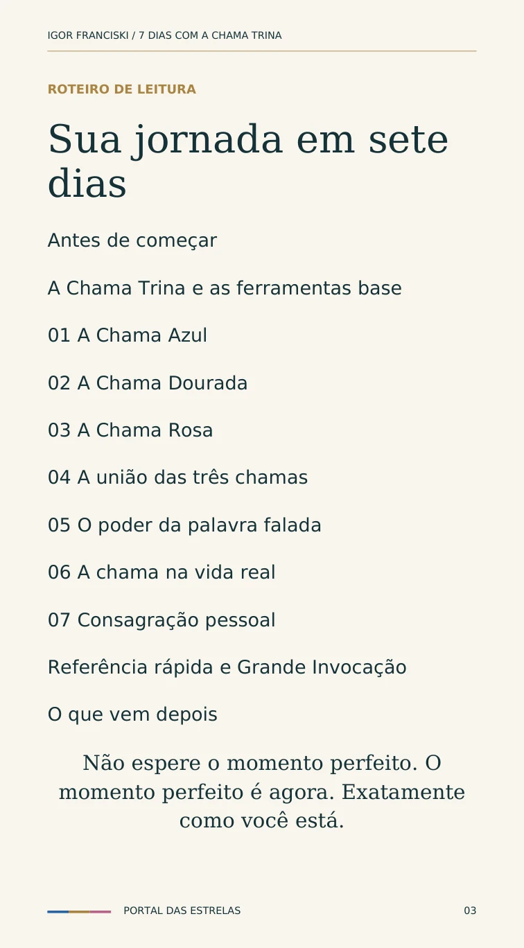 Sumário — sua jornada em sete dias