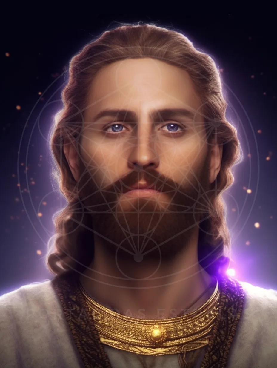 Arte do acervo para o artigo Mestre Saint Germain e a purificação com a Chama Violeta